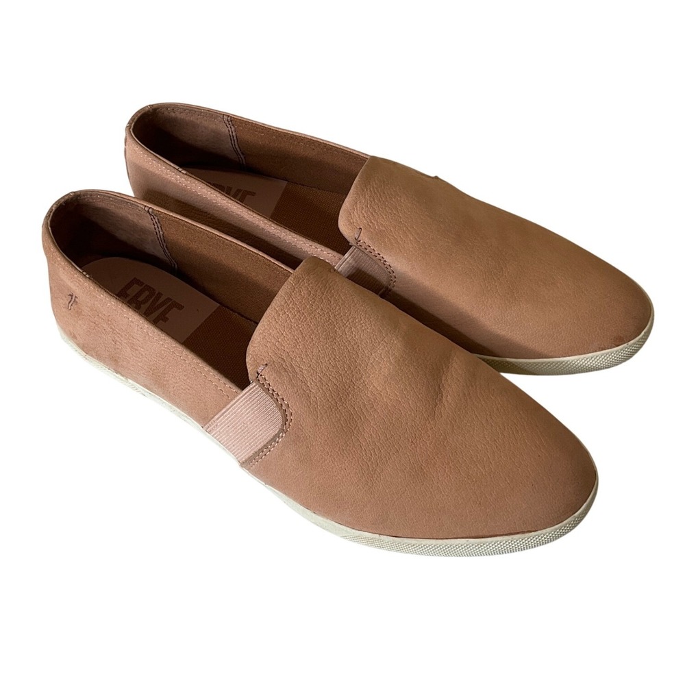 Frye Ivy Low Slip On Mule Sneakers Nubuck Suede Leather Casual Comfort 10W
